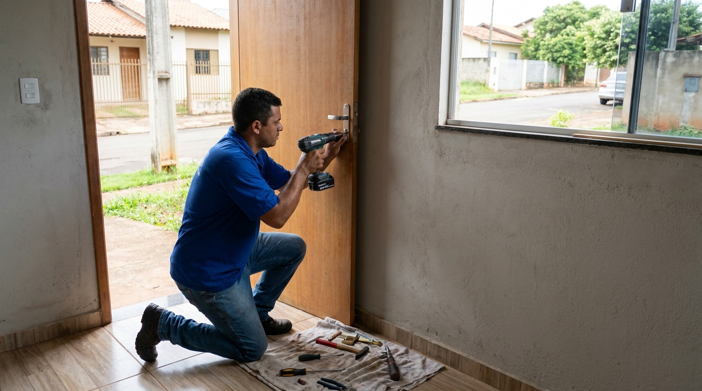 Instalação de Fechadura Residencial profissional em Maringá‑PR